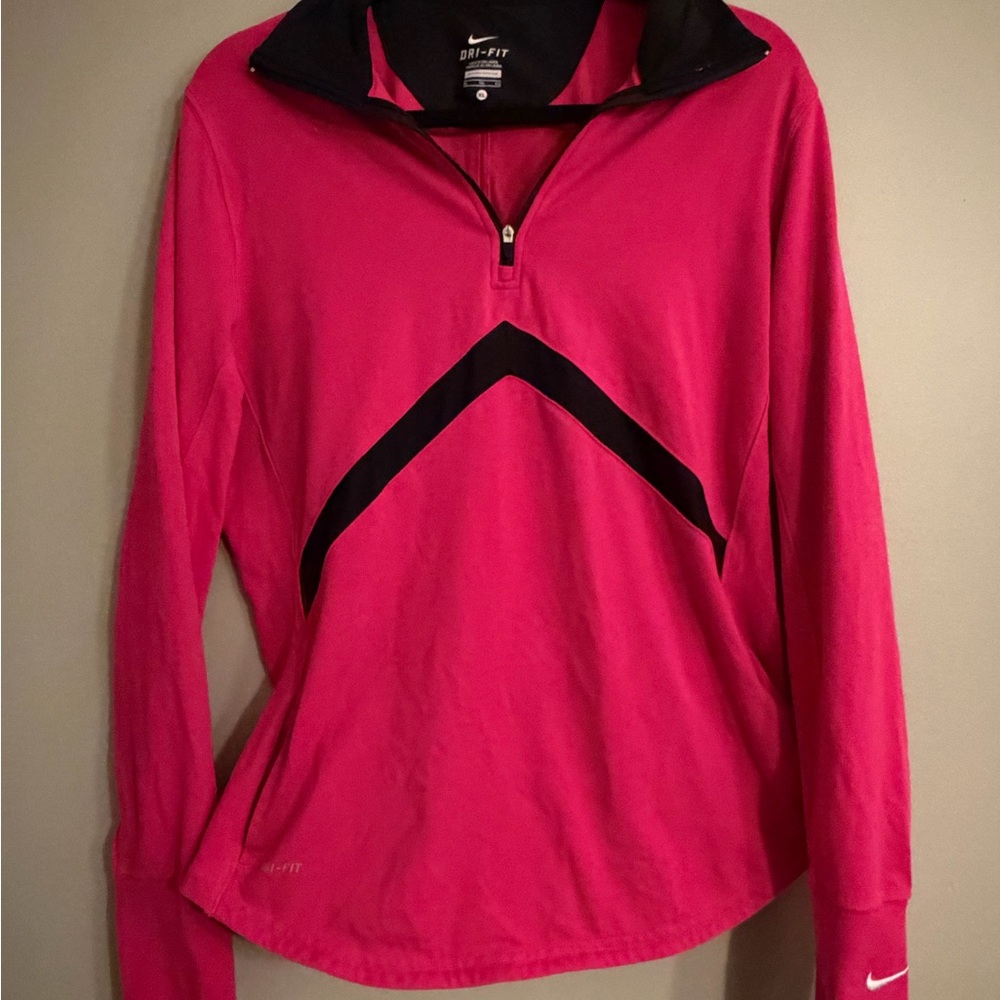 Nike Dri-FIT Pink and Black Long Sleeve Top